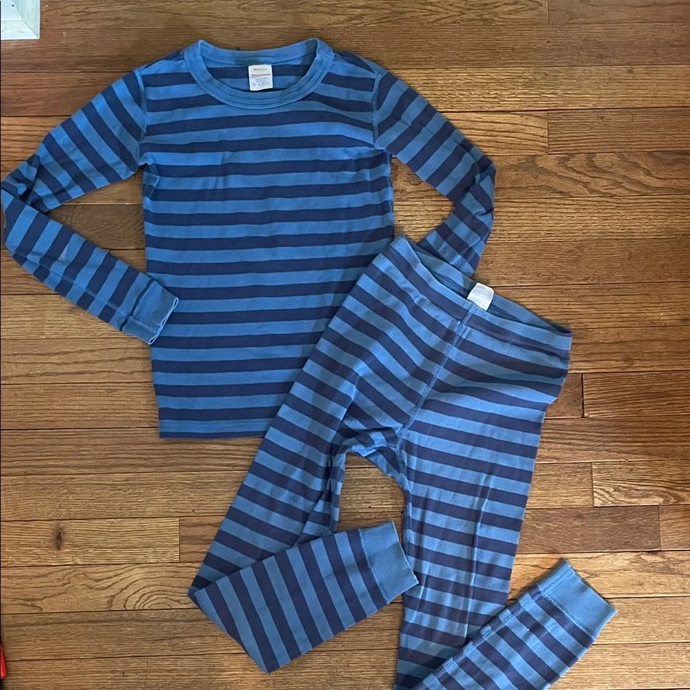 Hanna Andersson Blue Striped Kids Pajamas